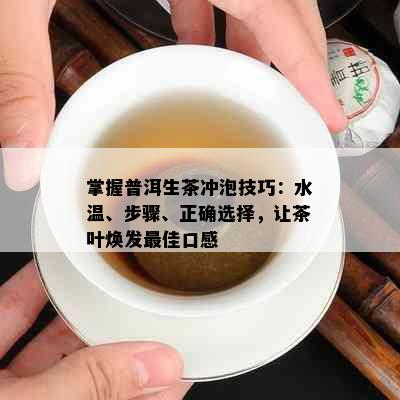 掌握普洱生茶冲泡技巧：水温、步骤、正确选择，让茶叶焕发更佳口感