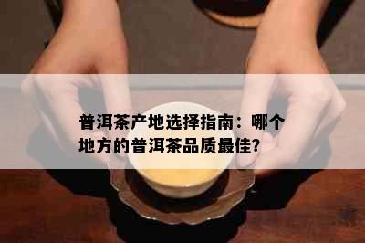 普洱茶产地选择指南：哪个地方的普洱茶品质更佳？