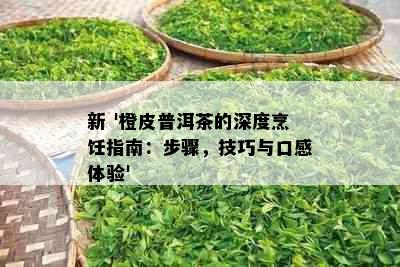 新 '橙皮普洱茶的深度烹饪指南：步骤，技巧与口感体验'