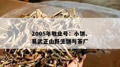 2005年敬业号：小饼、易武正山野生饼与茶厂