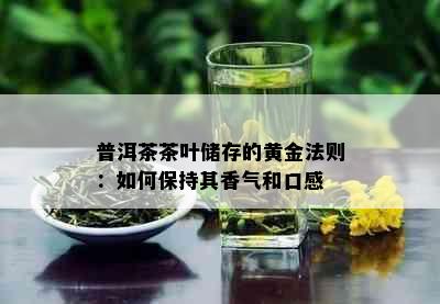 普洱茶茶叶储存的黄金法则：如何保持其香气和口感