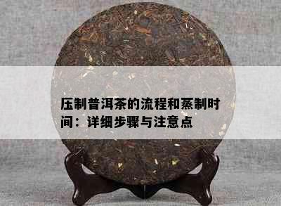 压制普洱茶的流程和蒸制时间：详细步骤与注意点