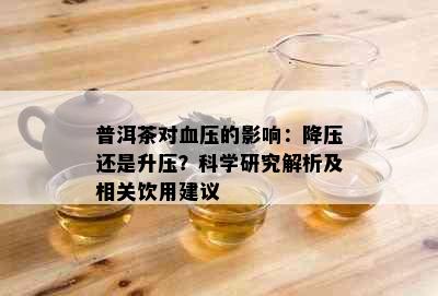 普洱茶对血压的影响：降压还是升压？科学研究解析及相关饮用建议