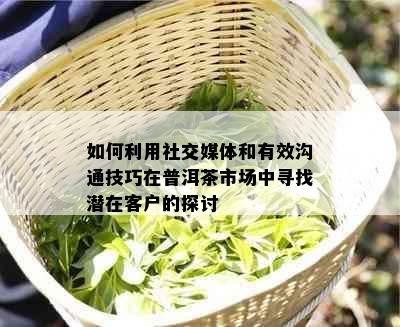 如何利用社交媒体和有效沟通技巧在普洱茶市场中寻找潜在客户的探讨