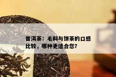 普洱茶：毛料与饼茶的口感比较，哪种更适合您？