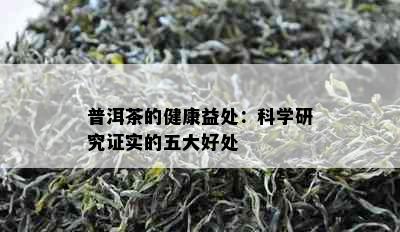 普洱茶的健康益处：科学研究证实的五大好处