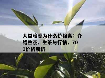 大益暗香为什么价格高：介绍熟茶、生茶与行情，701价格解析