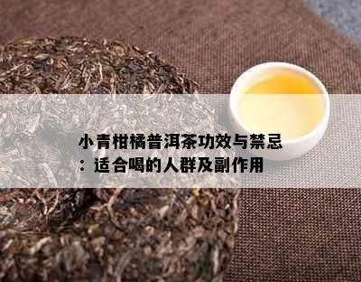 小青柑橘普洱茶功效与禁忌：适合喝的人群及副作用