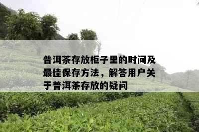 普洱茶存放柜子里的时间及更佳保存方法，解答用户关于普洱茶存放的疑问