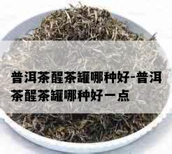 普洱茶醒茶罐哪种好-普洱茶醒茶罐哪种好一点