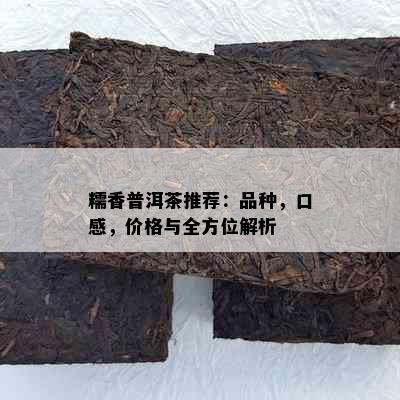 糯香普洱茶推荐：品种，口感，价格与全方位解析