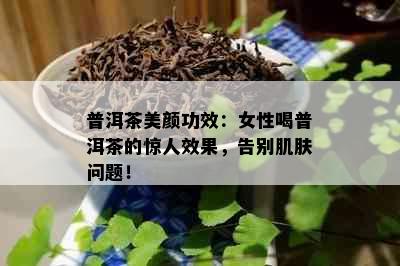 普洱茶美颜功效：女性喝普洱茶的惊人效果，告别肌肤问题！