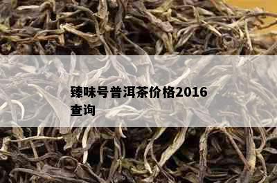 臻味号普洱茶价格2016查询