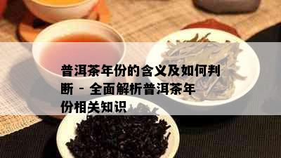 普洱茶年份的含义及如何判断 - 全面解析普洱茶年份相关知识