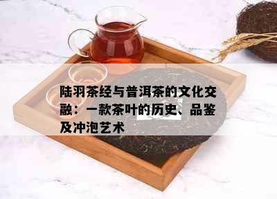 陆羽茶经与普洱茶的文化交融：一款茶叶的历史、品鉴及冲泡艺术