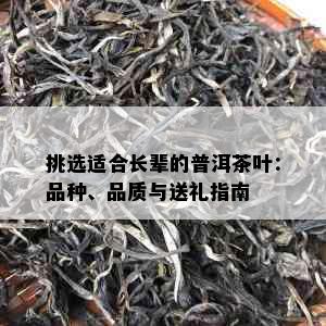 挑选适合长辈的普洱茶叶：品种、品质与送礼指南