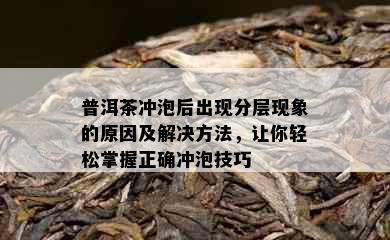 普洱茶冲泡后出现分层现象的原因及解决方法，让你轻松掌握正确冲泡技巧