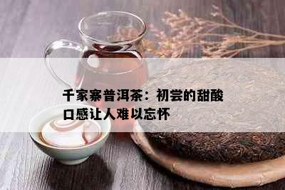 千家寨普洱茶：初尝的甜酸口感让人难以忘怀