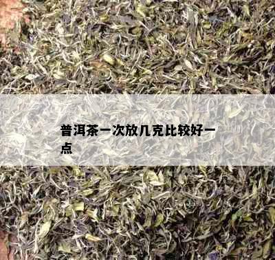 普洱茶一次放几克比较好一点