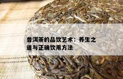 普洱茶的品饮艺术：养生之道与正确饮用方法