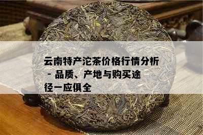 云南特产沱茶价格行情分析 - 品质、产地与购买途径一应俱全