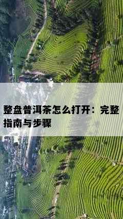 整盘普洱茶怎么打开：完整指南与步骤