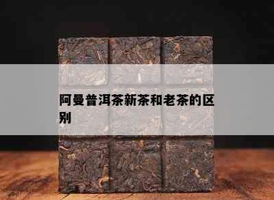 阿曼普洱茶新茶和老茶的区别