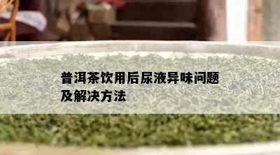 普洱茶饮用后尿液异味问题及解决方法