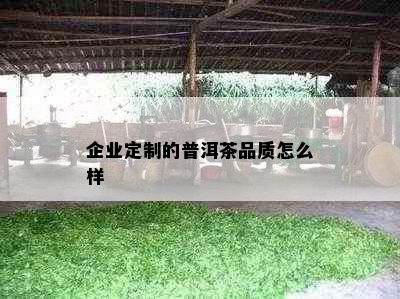 企业定制的普洱茶品质怎么样