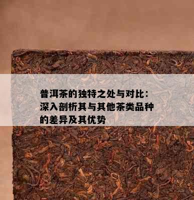 普洱茶的独特之处与对比：深入剖析其与其他茶类品种的差异及其优势