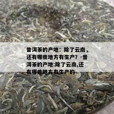 普洱茶的产地：除了云南，还有哪些地方有生产？-普洱茶的产地:除了云南,还有哪些地方有生产的