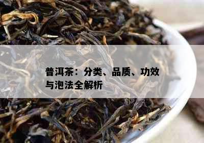 普洱茶：分类、品质、功效与泡法全解析