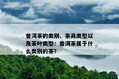 普洱茶的类别、茶具类型以及茶叶类型：普洱茶属于什么类别的茶？