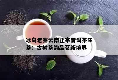 冰岛老寨云南正宗普洱茶生茶：古树茶韵品茗新境界