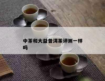 中茶和大益普洱茶评测一样吗