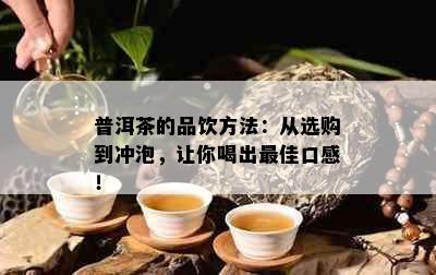 普洱茶的品饮方法：从选购到冲泡，让你喝出更佳口感！