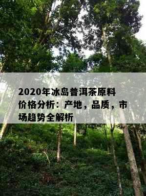 2020年冰岛普洱茶原料价格分析：产地，品质，市场趋势全解析