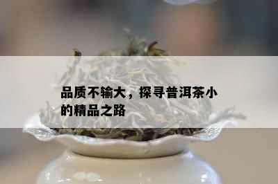 品质不输大，探寻普洱茶小的精品之路