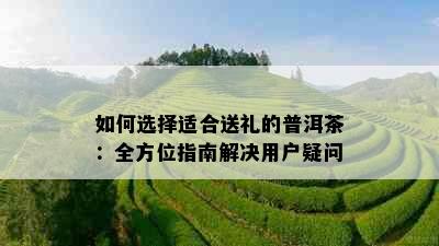 如何选择适合送礼的普洱茶：全方位指南解决用户疑问