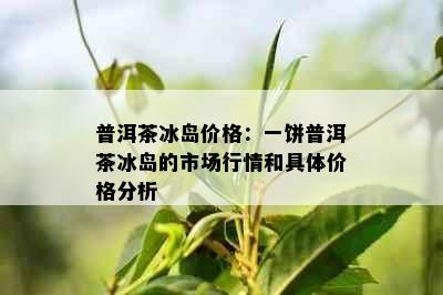 普洱茶冰岛价格：一饼普洱茶冰岛的市场行情和具体价格分析