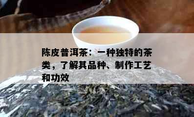 陈皮普洱茶：一种独特的茶类，了解其品种、制作工艺和功效