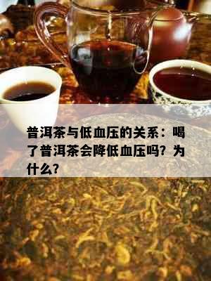 普洱茶与低血压的关系：喝了普洱茶会降低血压吗？为什么？