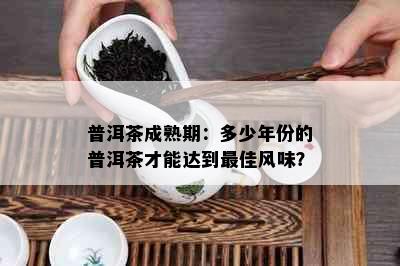 普洱茶成熟期：多少年份的普洱茶才能达到更佳风味？