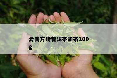 云南方砖普洱茶熟茶100g