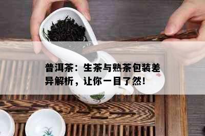 普洱茶：生茶与熟茶包装差异解析，让你一目了然！