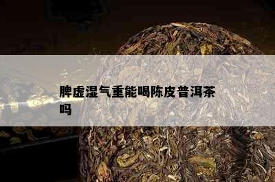 脾虚湿气重能喝陈皮普洱茶吗