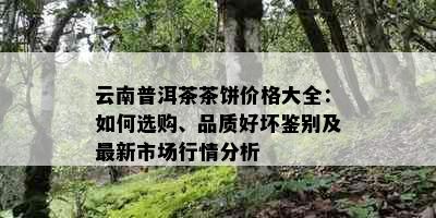 云南普洱茶茶饼价格大全：如何选购、品质好坏鉴别及最新市场行情分析