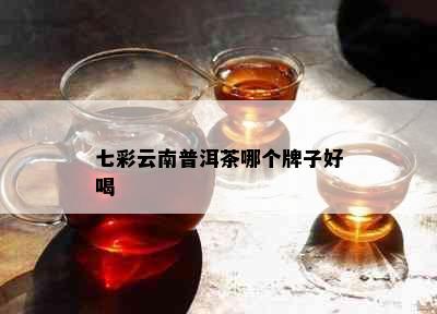 七彩云南普洱茶哪个牌子好喝