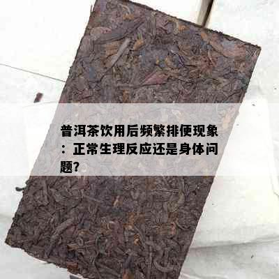 普洱茶饮用后频繁排便现象：正常生理反应还是身体问题？