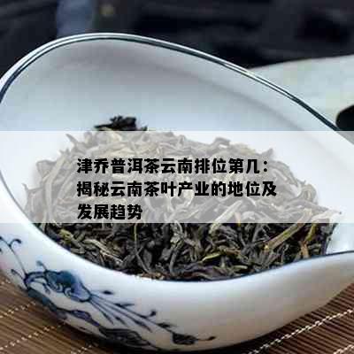 津乔普洱茶云南排位第几：揭秘云南茶叶产业的地位及发展趋势